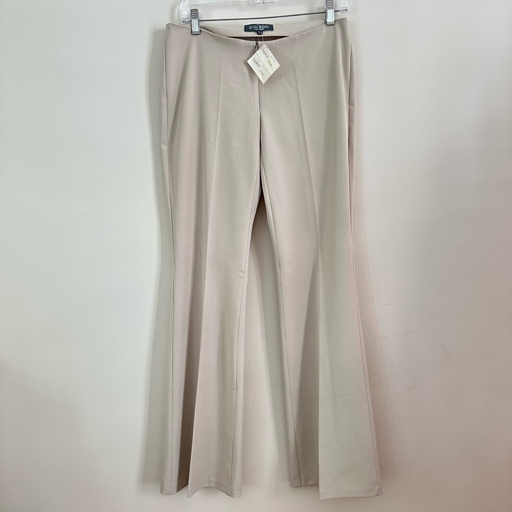 NWT Vintage low rise Bisou Bisou Cream Flare Pants